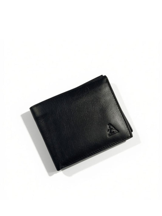 Leather Men's Genuine Classic Leather Bi-Fold Wallet