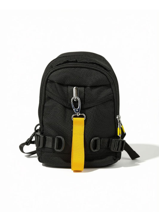 Tough Warrior Tactical Convertible Zipper-Strap Sling Backpack & Crossbody Bag — Black & Yellow