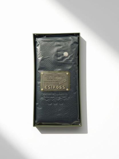 LAVIZER Full Grain Leather Multi-Pouch Long Clutch Wallet — Black