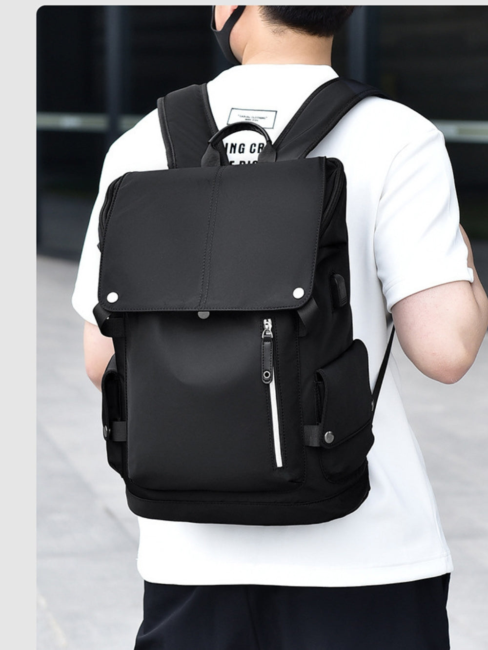Grey Japanese style tooling backpack placed on solder 