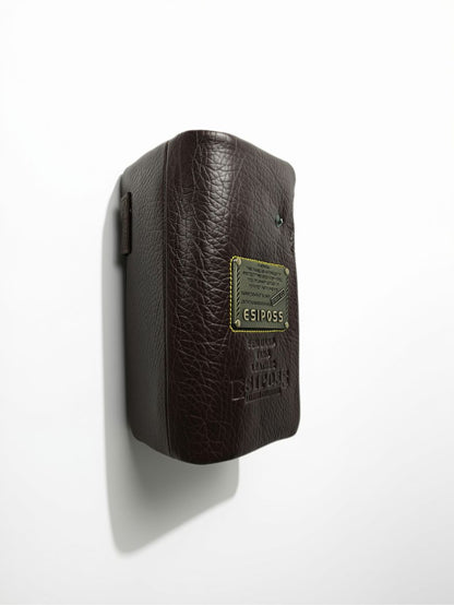 LAVIZER Full Grain Leather Multi-Pouch Long Clutch Wallet — Black