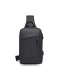 Bange BG-22002 black water resistant crossbody sling bag studio front view