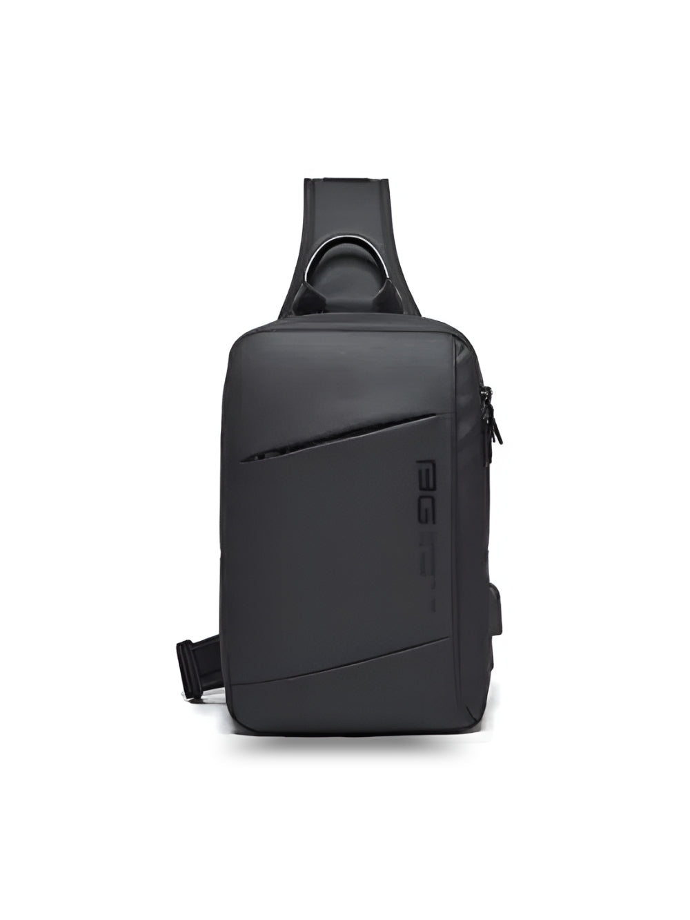 Bange BG-22002 black water resistant crossbody sling bag studio front view