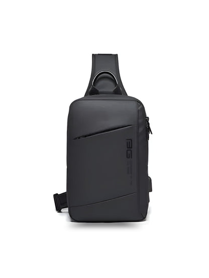 Bange BG-22002 black water resistant crossbody sling bag studio front view