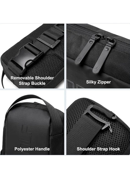 Golden Wolf GXB00131 Ultra-Lightweight Crossbody Sling Bag — Black
