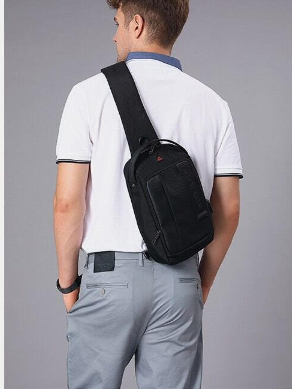 Waterproof Crossbody Chest Bag with USB Charging Port