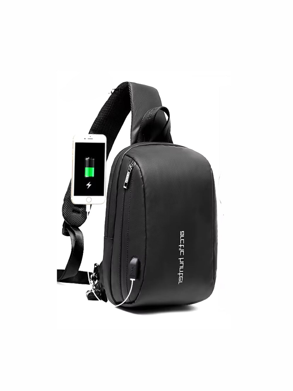 Waterproof Outdoor Sling Bag with USB Charging Port
