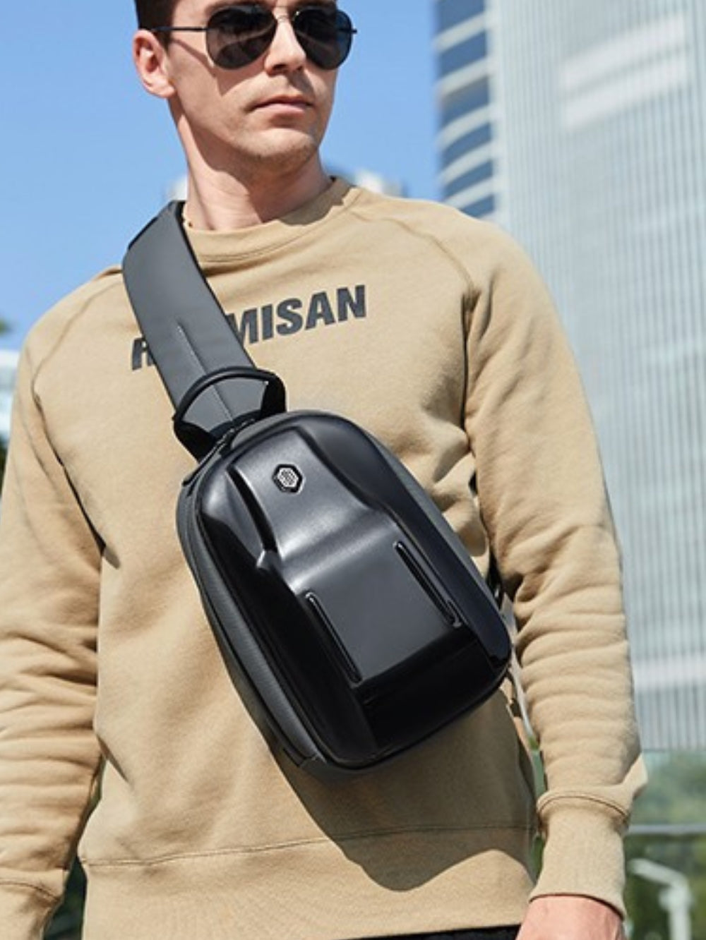 Hard Shell Waterproof Cross Body Sling Bag