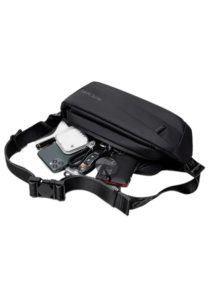 Arctic Hunter YB00029 Waterproof Casual Chest Bag & Crossbody Sling — Black