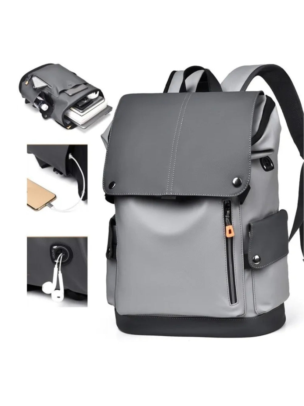 Grey Japanese style tooling backpack placed on solder 
