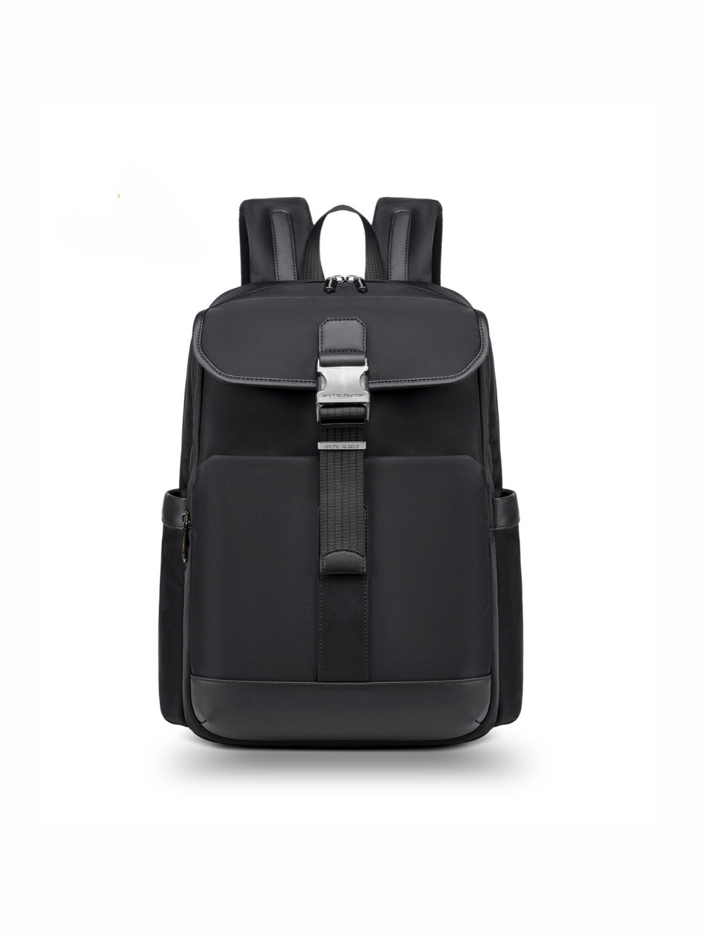 Arctic Hunter B00812 waterproof premium 15.6 inch laptop backpack in black front view