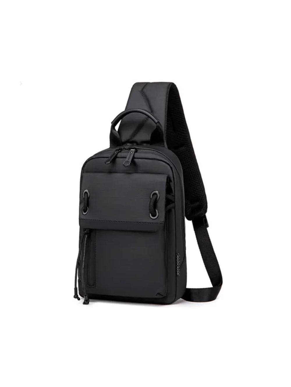 Arctic Hunter XB00526 Tough Men Series black waterproof crossbody sling bag front view