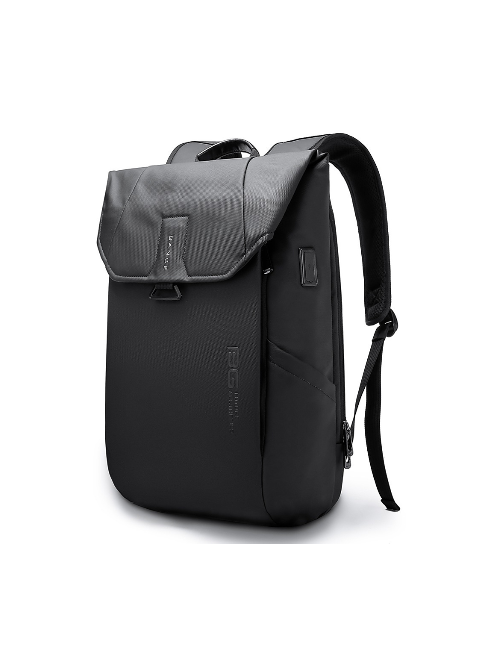 Bange 2575 anti-theft 15.6 inch laptop business backpack in dark grey front three quarter view