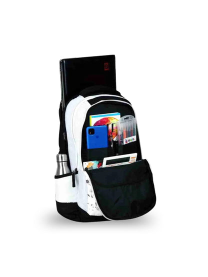 ESPIRAL Ride Along backpack interior showing laptop sleeve and stationery organization pockets