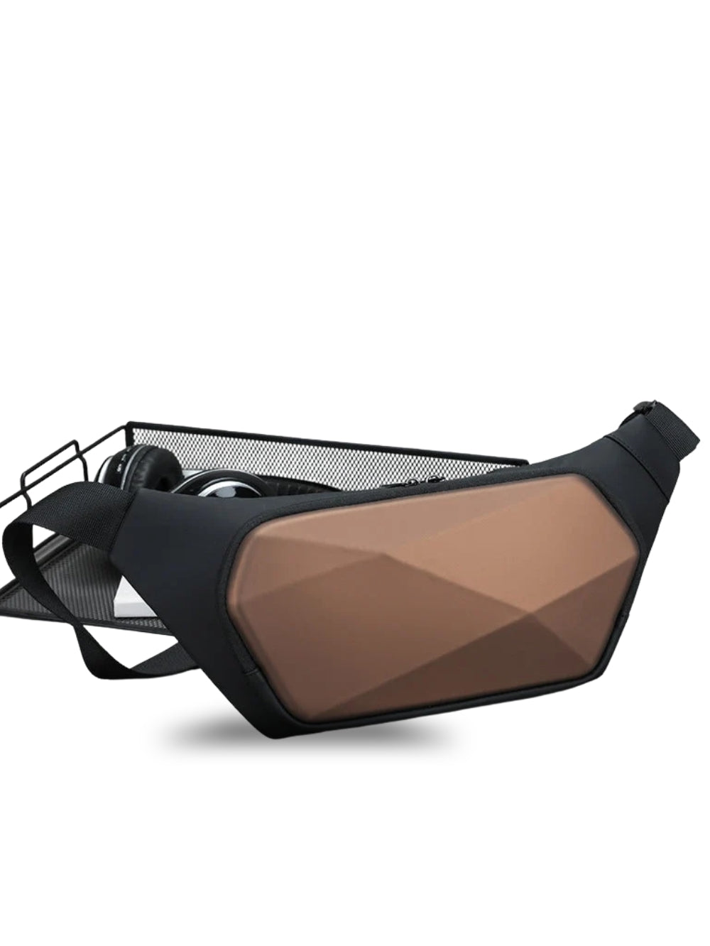 Hard Shell Geometric Rhombus Crossbody Sling Bag