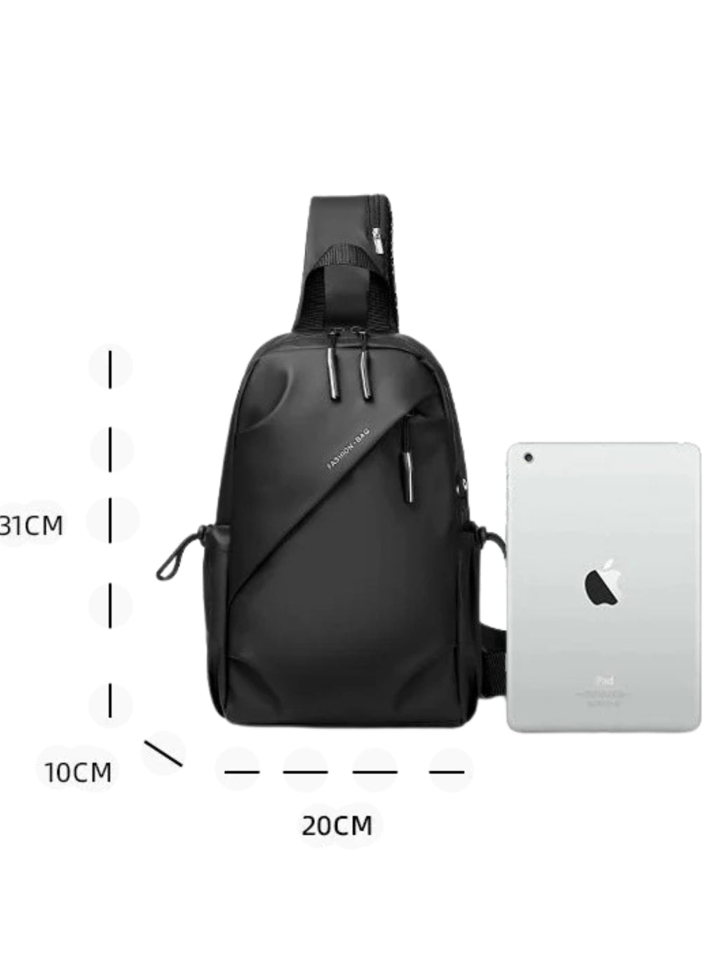 Water-Resistant Crossbody Sling Bag | Earphone Pass-Through