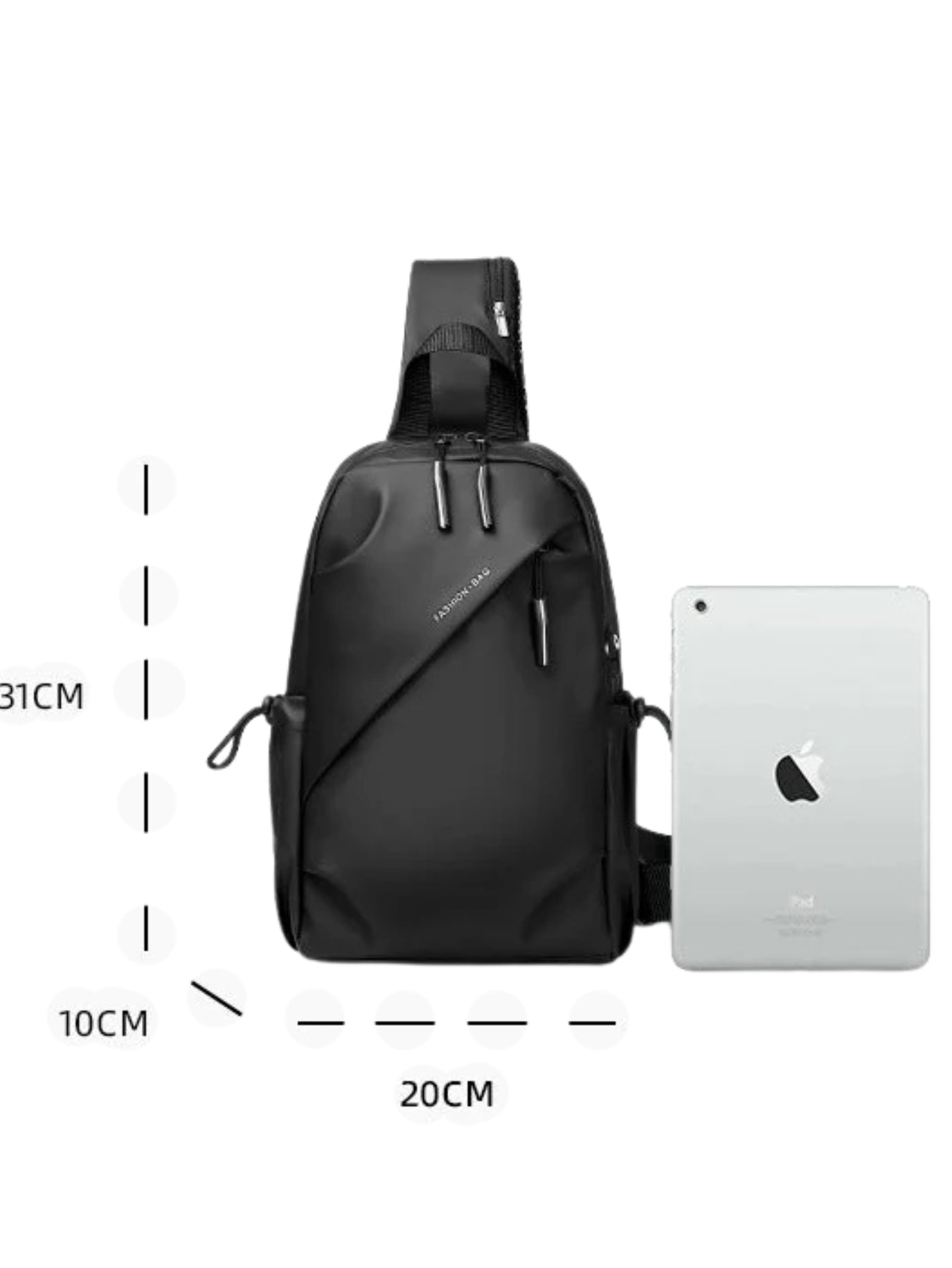 Water-Resistant Crossbody Sling Bag | Earphone Pass-Through