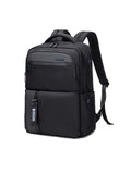 black waterproof anti theft laptop backpack on table