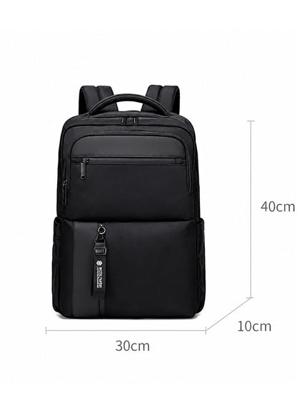 LAVIZAR laptop backpack front view showing 40cm by 30cm dimensions