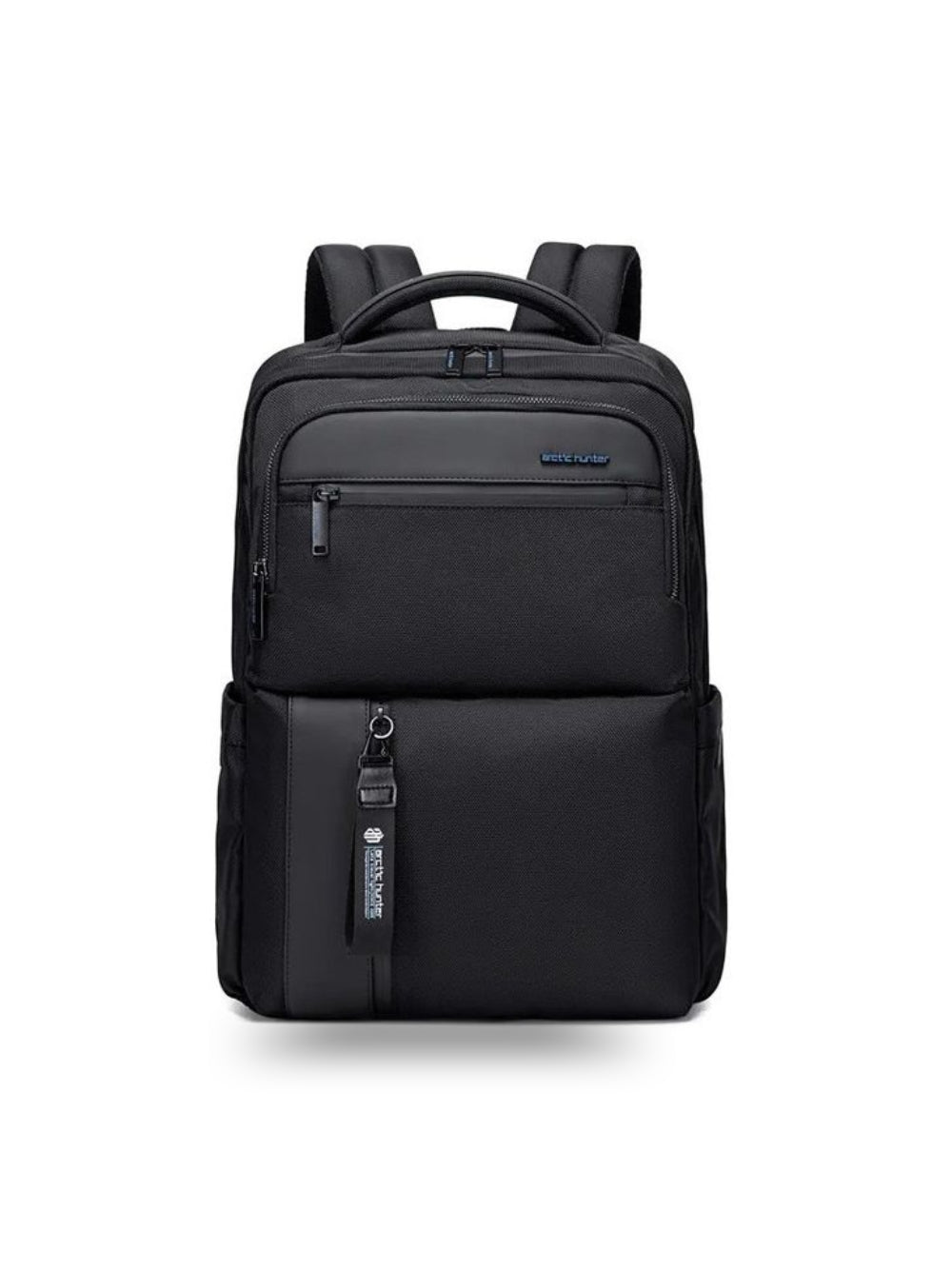 LAVIZAR waterproof laptop backpack with luggage strap mounted on rolling suitcase