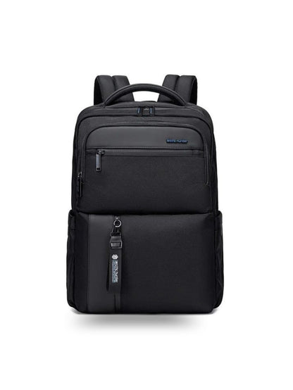 LAVIZAR waterproof laptop backpack with luggage strap mounted on rolling suitcase