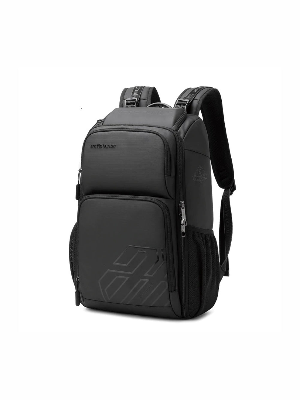 LAVIZAR black waterproof anti-theft 15.6 inch laptop business travel backpack front studio view