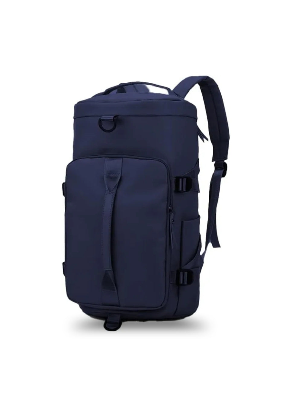 LAVIZAR dark blue waterproof travel duffle backpack isolated view