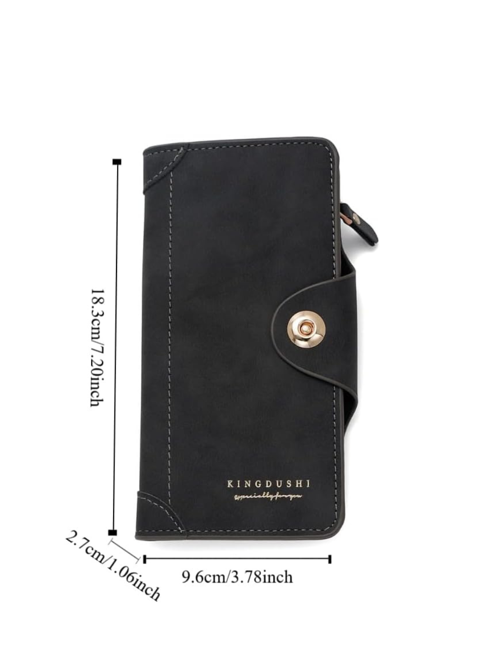 Multifunctional PU Leather Long Wallet & Portable Travel Clutch Bag