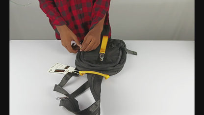 Tough Warrior Tactical Convertible Zipper-Strap Sling Backpack & Crossbody Bag — Black & Yellow