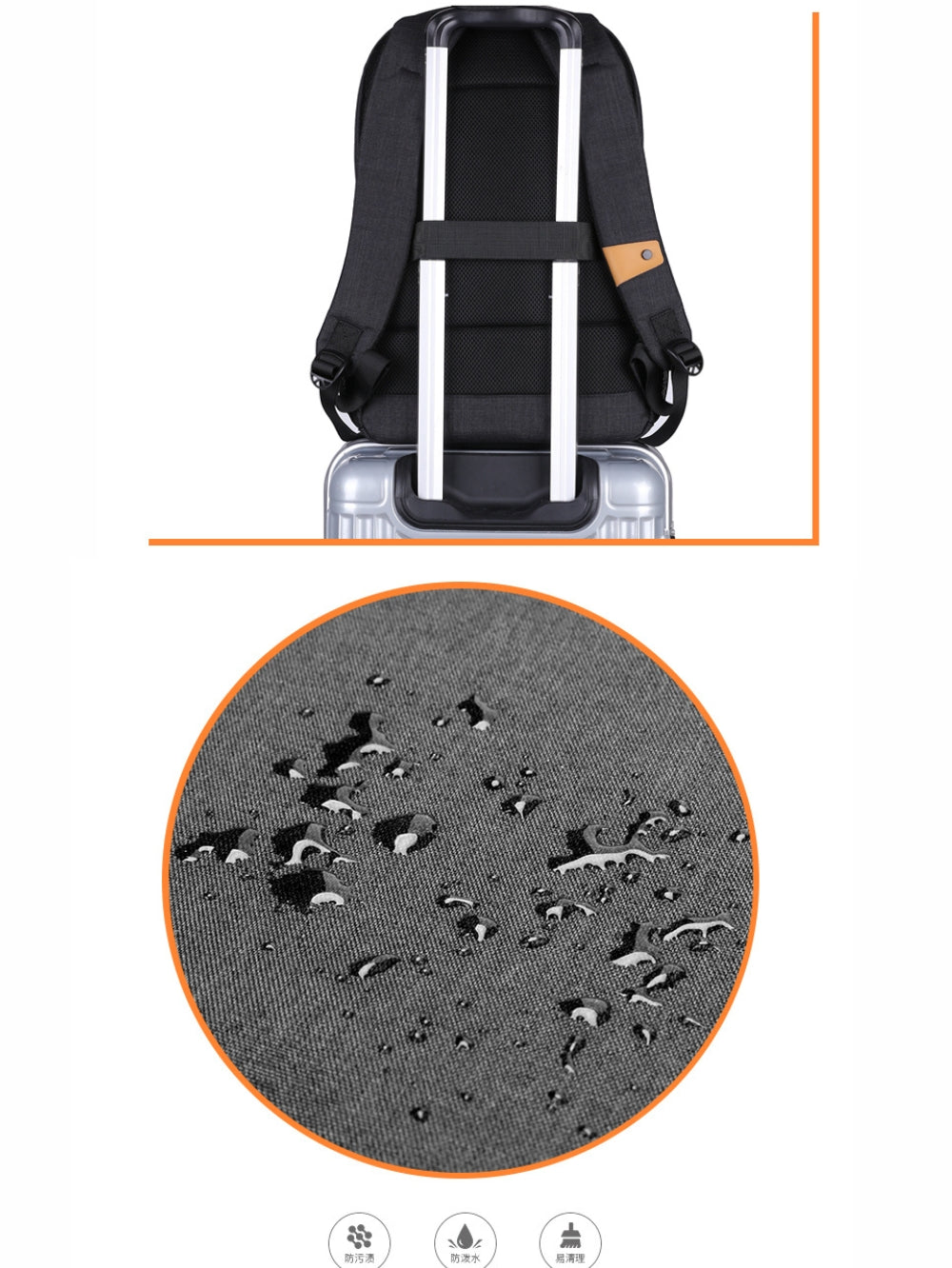 Korean Style Unisex Nylon Laptop Backpack